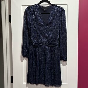 White House Black Market (WHBM) sparkly blue party dress. Size XXS.